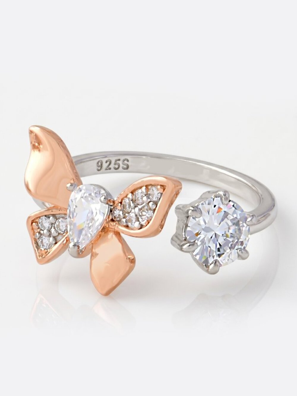 Butterfly Ring, 925 Sterling Silver Charmed Aroma Wanderlust Ring Collection